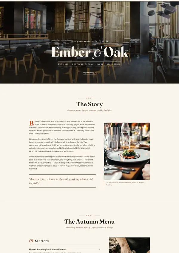 Ember & Oak — wood-fired restaurant, Portland