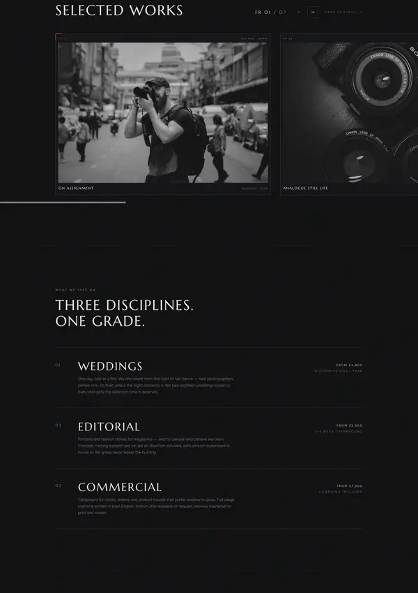 Noctis Studio — cinematic photography, London